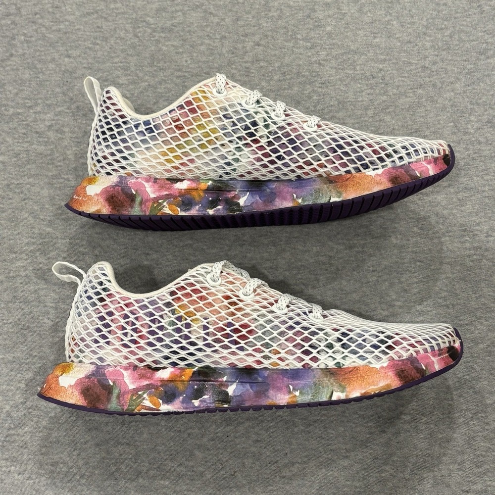 Nobull Mesh Floral Shoes Women's Size 8 Men's 6.5 Sneakers Athletic Runners - Picture 3 of 9